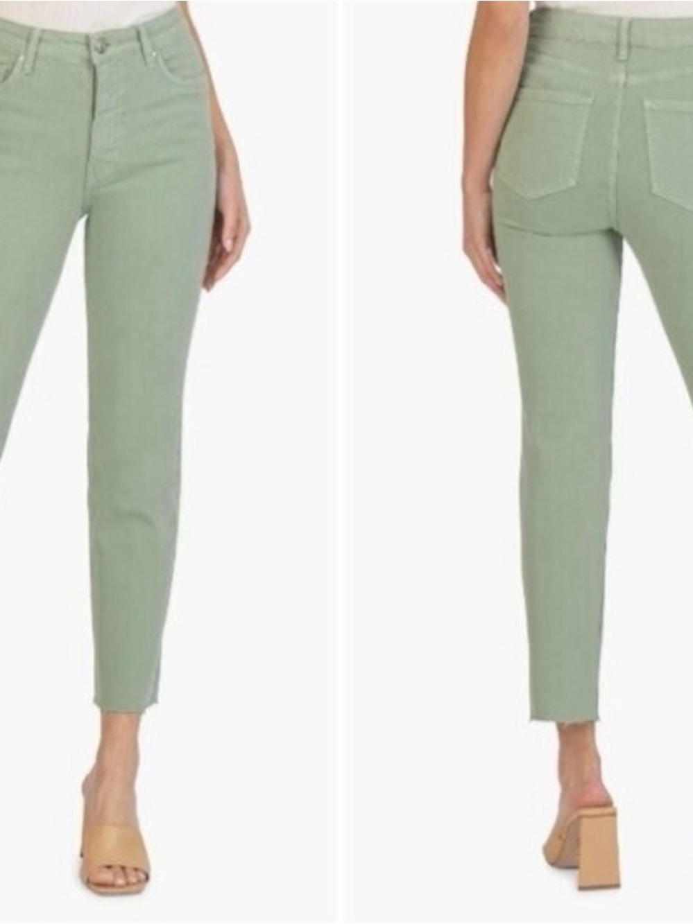 Kut from the Kloth Reese Fab Ankle Straight Leg Sage Green Jeans